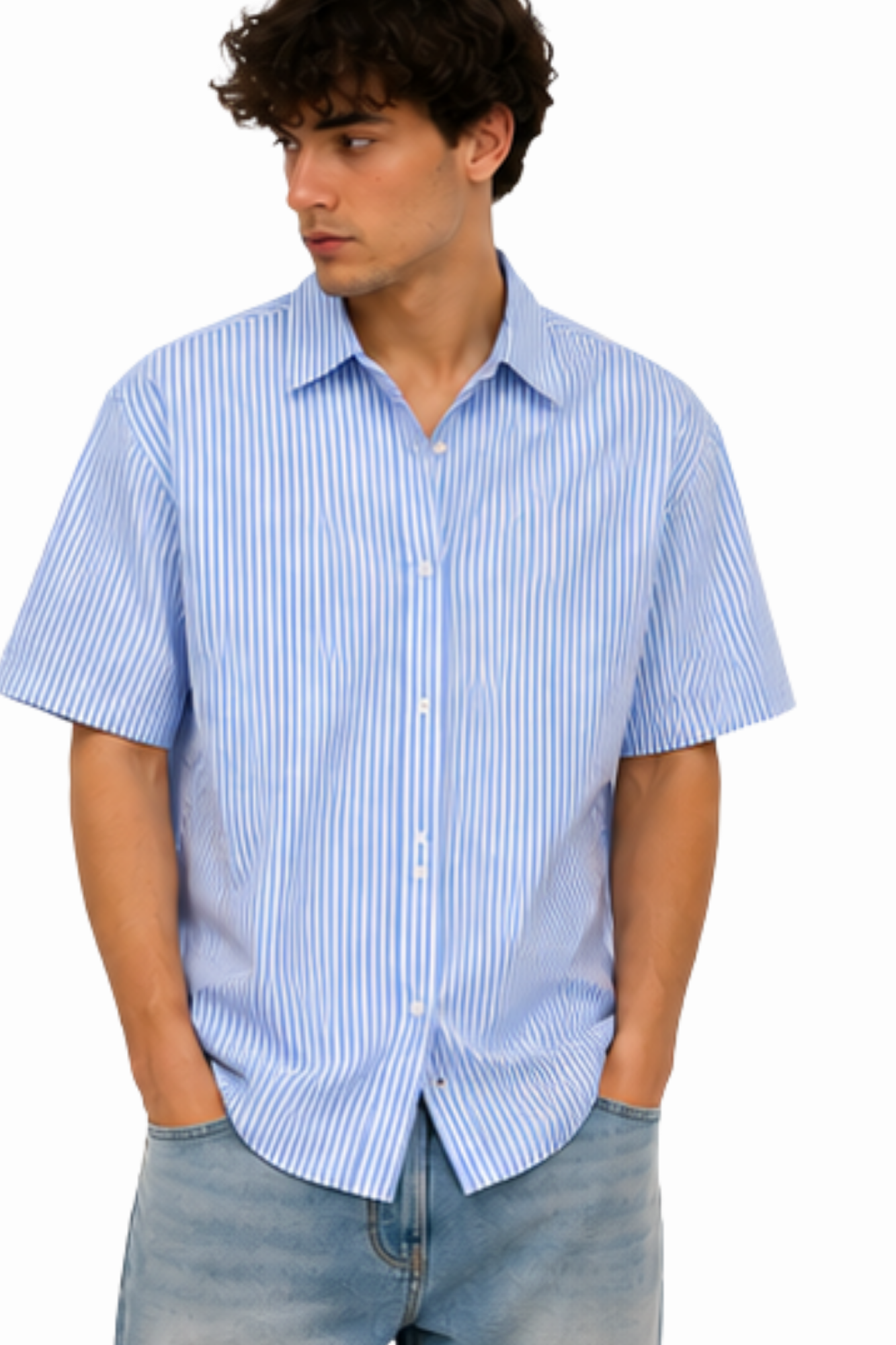 Camicia Oversize Riga Azzurra