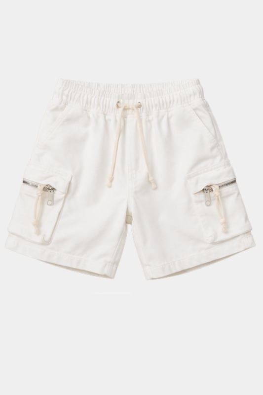 Cargo Shorts White Kids