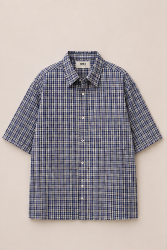 Ficko Checked Navy Shirt