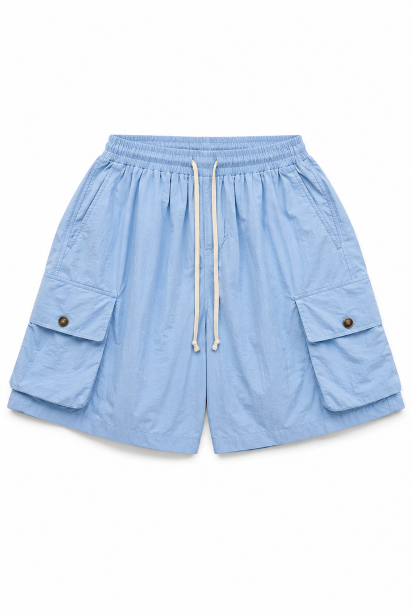 Cargo Shorts Sky Blue Button