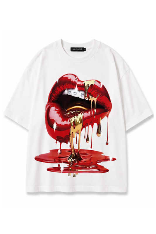 Graphic Tee Lips White