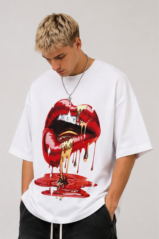 Graphic Tee Lips White