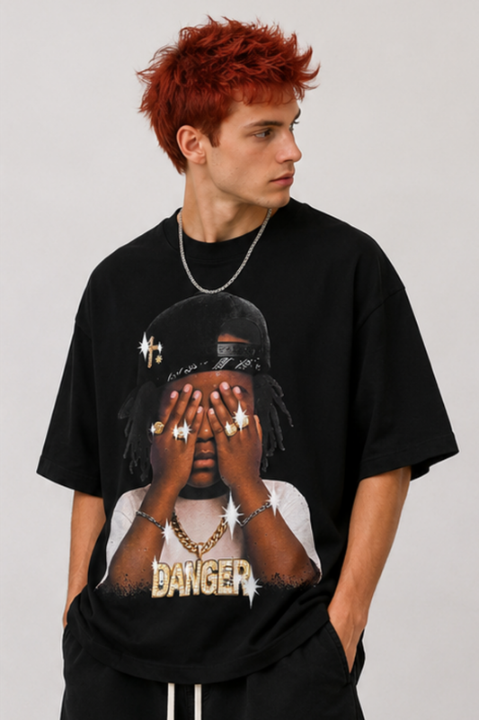 Graphic Tee Danger Black