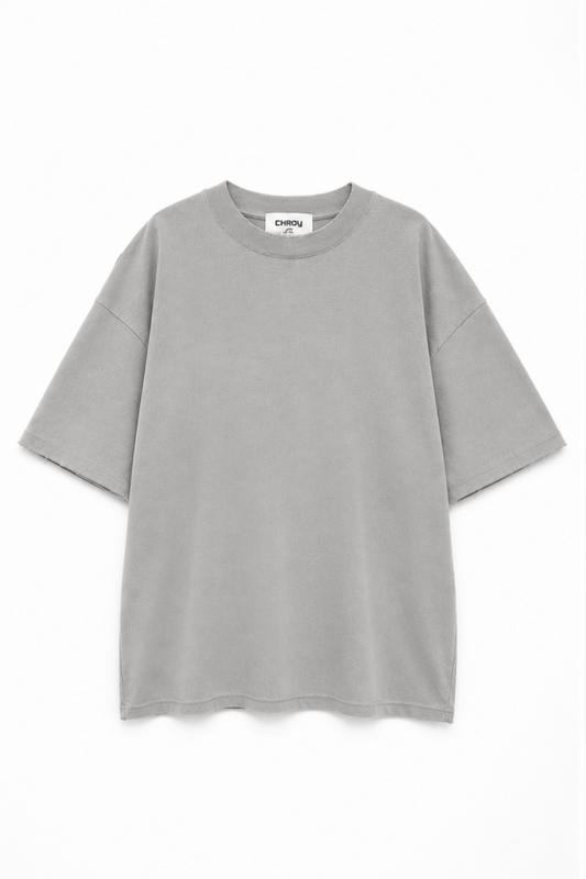Chroy Oversized Essential Tee – Ice Grey