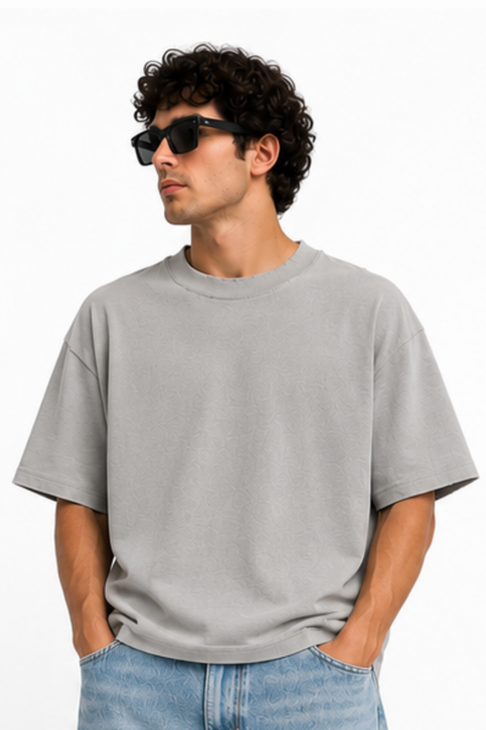 Chroy Oversized Essential Tee – Ice Grey