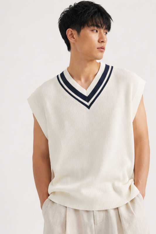 Gilet Bianco Scollo V