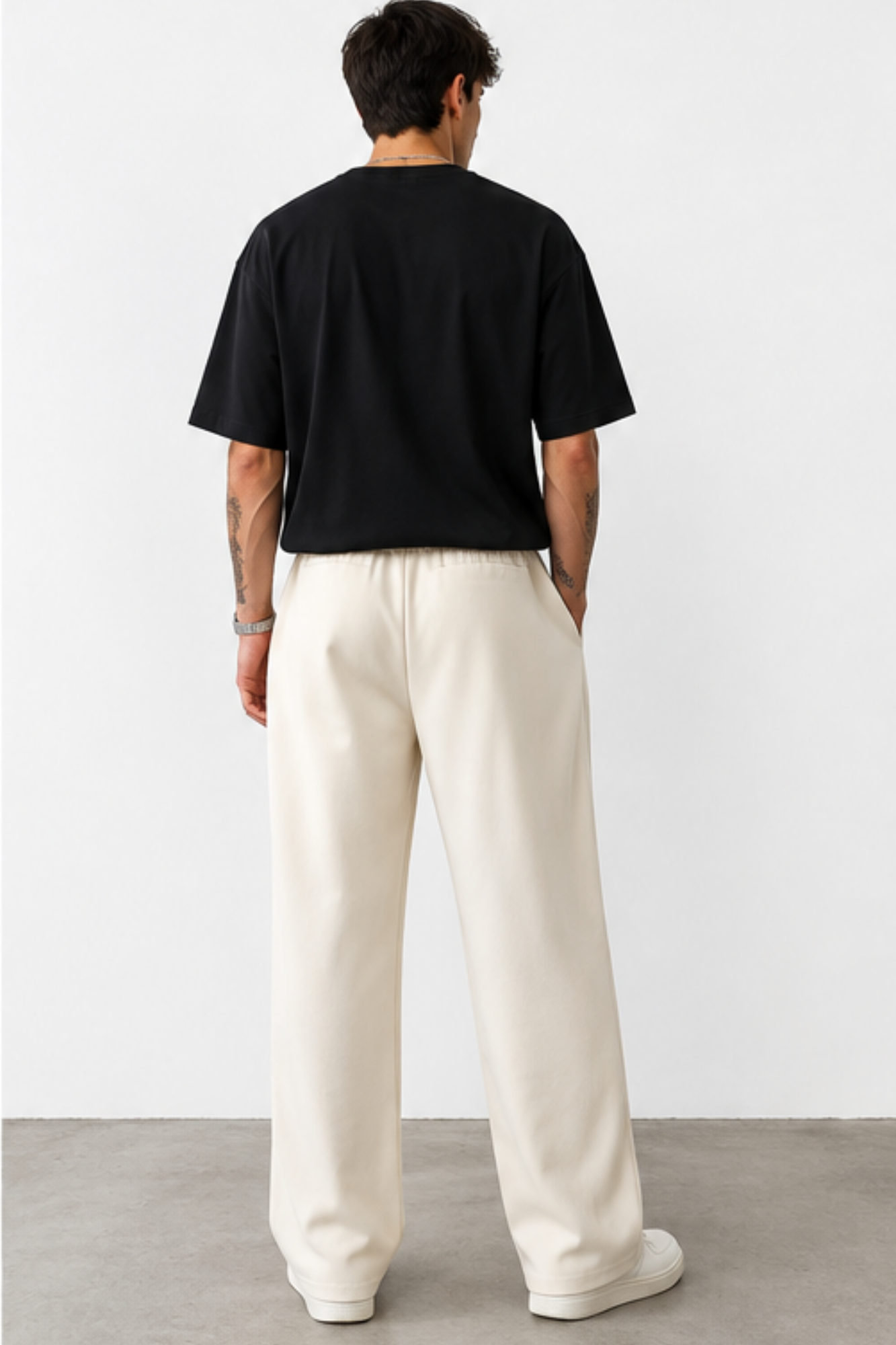Pantalone Manhattan - Panna/Nero