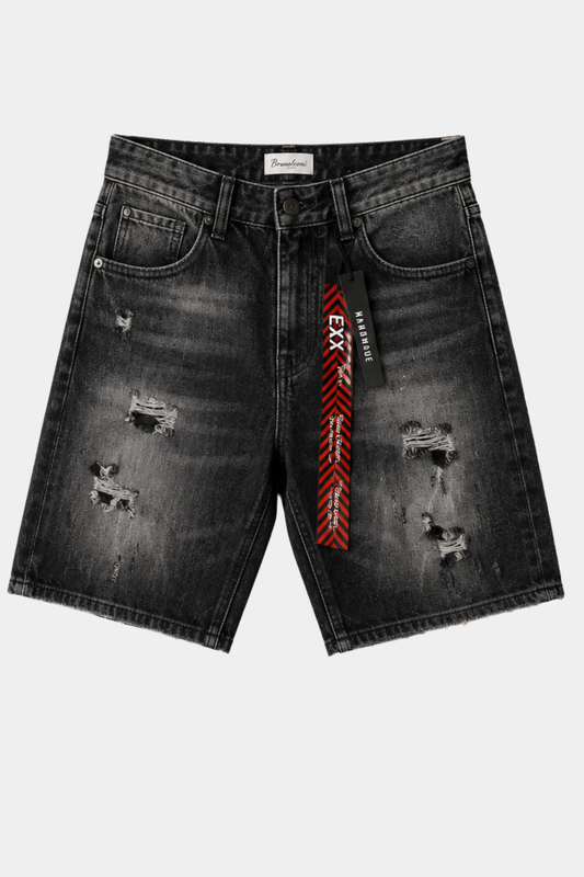 Shorts Denim Destroyed Black