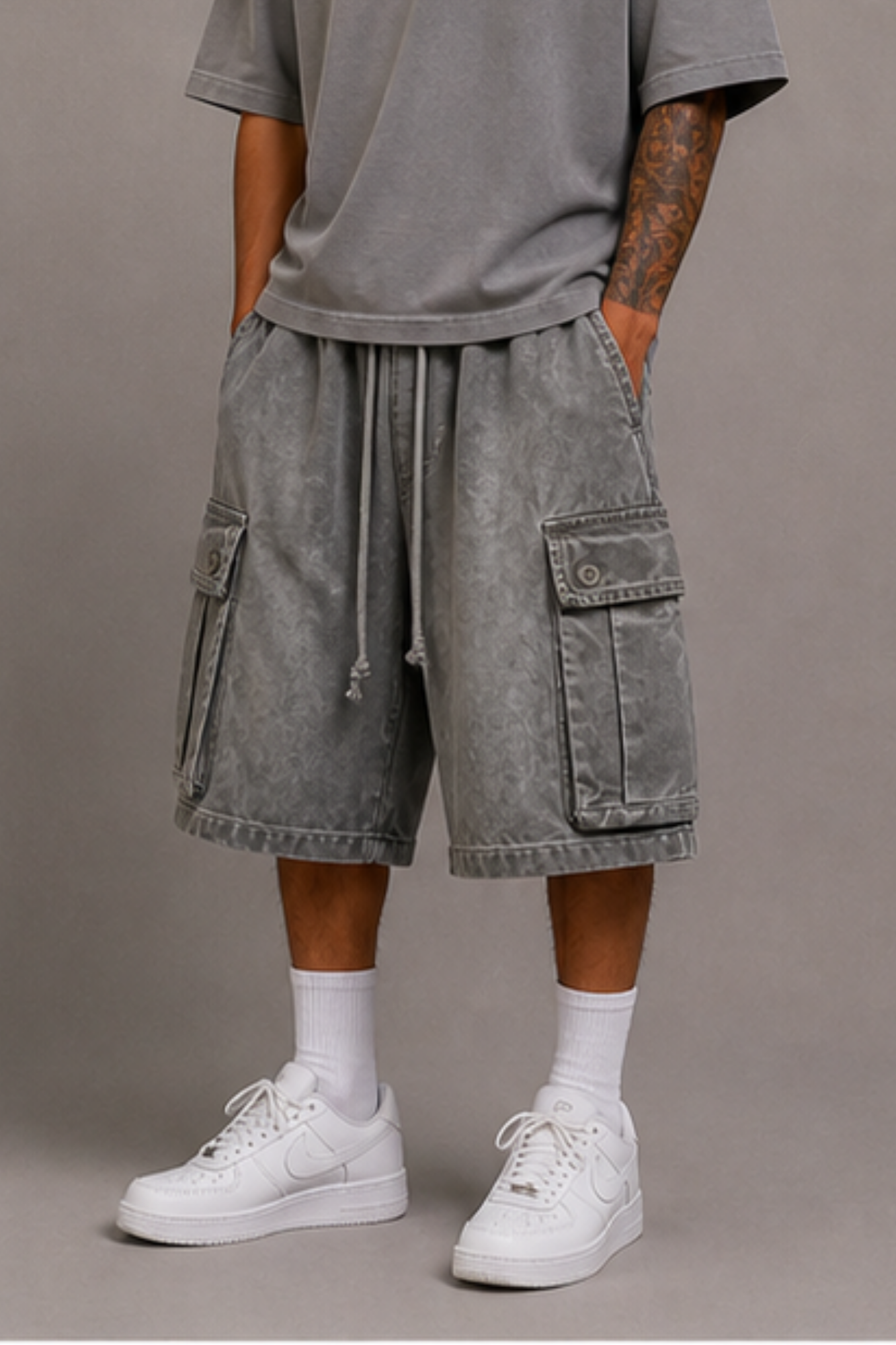 Cargo Shorts Washed Grey