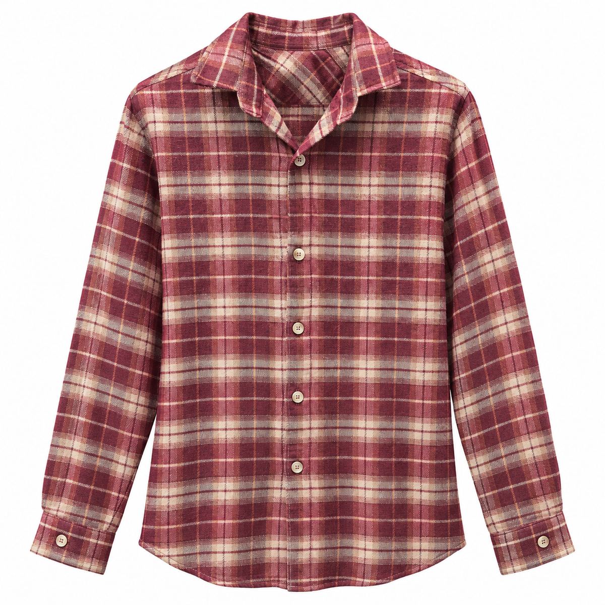 Camicia quadri rosso sfumato